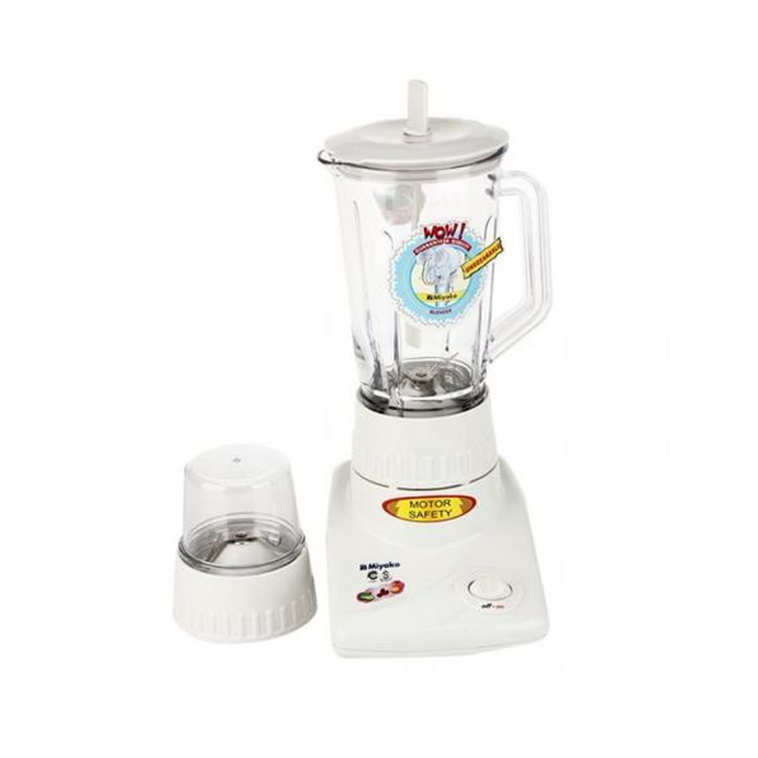Miyako Blender Plastik 1 Liter 2in1 - BL301PLW | BL-301 PLW White